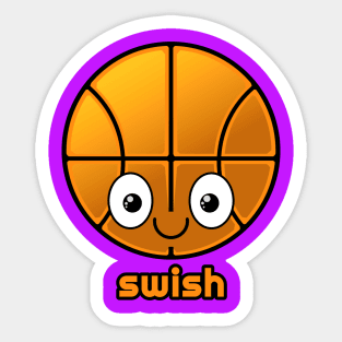 Swish Basketball Sticker